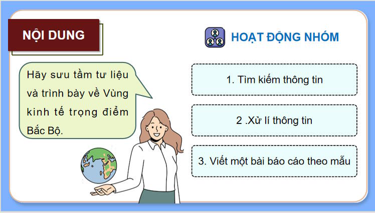 Giáo án Địa lí 9 Bài 11: Thực hành Trình bày về vùng kinh tế trọng điểm Bắc Bộ