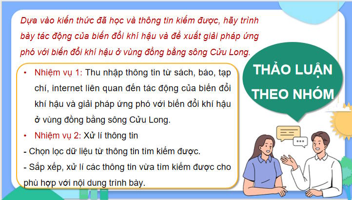 Giáo án Địa lí 9 Bài 19: Thực hành Phân tích tác động của biến đổi khí hậu ở Đồng bằng sông Cửu Long