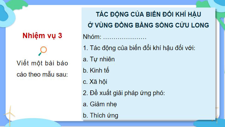 Giáo án Địa lí 9 Bài 19: Thực hành Phân tích tác động của biến đổi khí hậu ở Đồng bằng sông Cửu Long