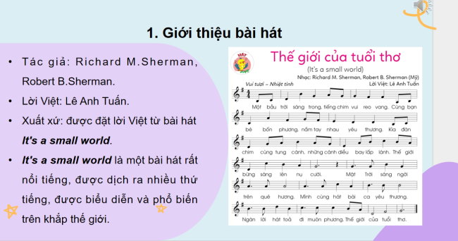 PowerPoint Âm nhạc 3 Chủ đề 6 Tiết 1: Hát Thế giới của tuổi thơ