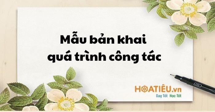 Mẫu bản khai về quá trình công tác 2026