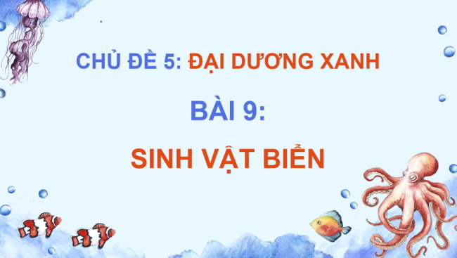 PowerPoint Mĩ thuật 5 Bài 9: Sinh vật biển