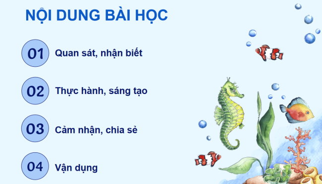 PowerPoint Mĩ thuật 5 Bài 9: Sinh vật biển