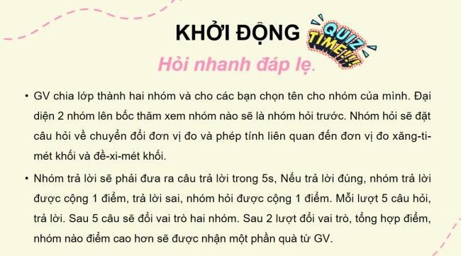 PowerPoint dạy thêm Toán 5 Bài 46: Xăng-ti-mét khối. Đề-xi-mét khối