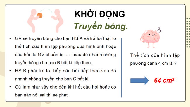 PowerPoint dạy thêm Toán 5 Bài 53: Thể tích của hình lập phương