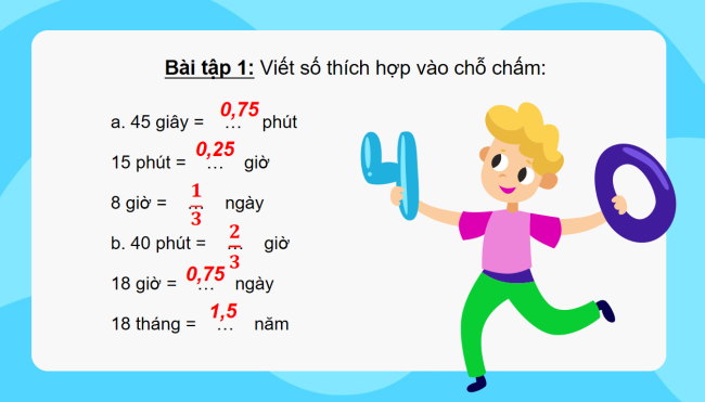 PowerPoint dạy thêm Toán 5 Bài 62: Luyện tập chung