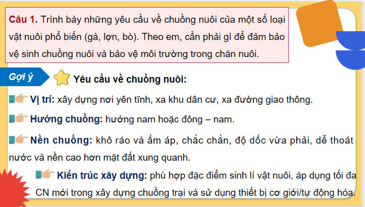Giáo án Công nghệ Chăn nuôi 11 Ôn tập chương 5