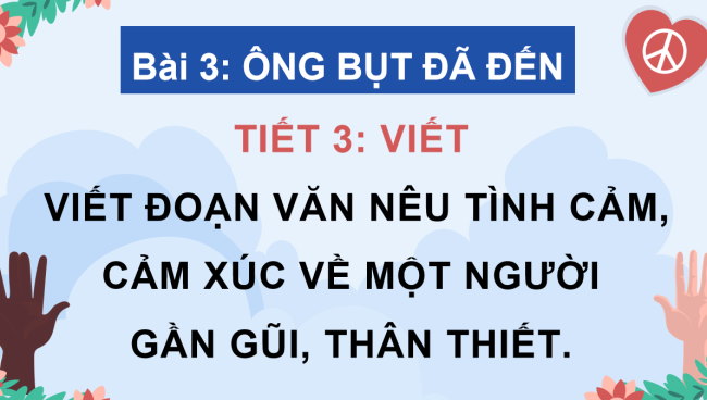 PowerPoint Tiếng Việt 4 Bài 3: Viết đoạn văn nêu tình cảm, cảm xúc về một người gần gũi, thân thiết