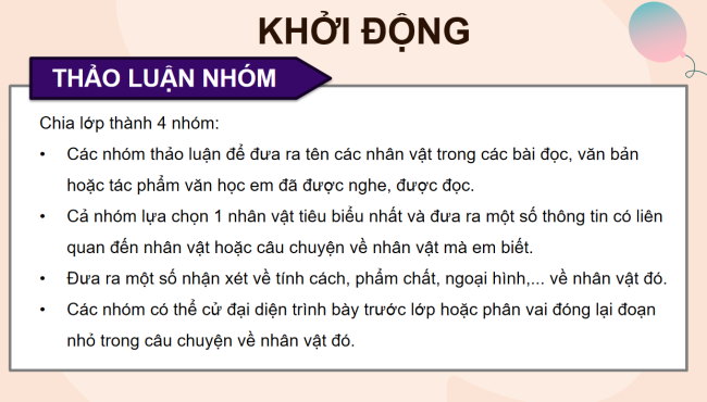 PowerPoint Tiếng Việt 4 Bài 4: Tìm ý cho đoạn văn nêu tình cảm, cảm xúc về một nhân vật trong văn học