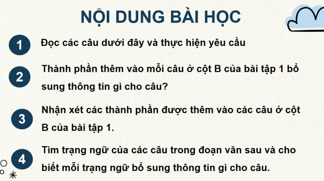 PowerPoint Tiếng Việt 4 Bài 11: Trạng ngữ
