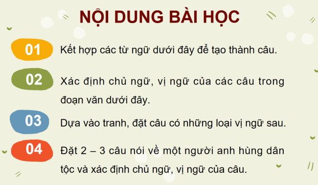 PowerPoint Tiếng Việt 4 Bài 9: Luyện tập về hai thành phần chính của câu