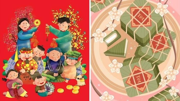 Hình nền Tết gia đình sum vầy