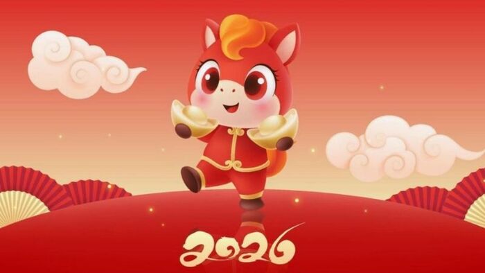 Hình nền ngựa Tết đáng yêu 