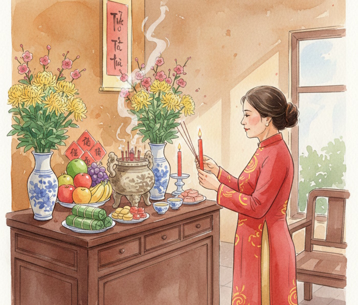 Cách rút chân hương ngày ông Công ông Táo 2026