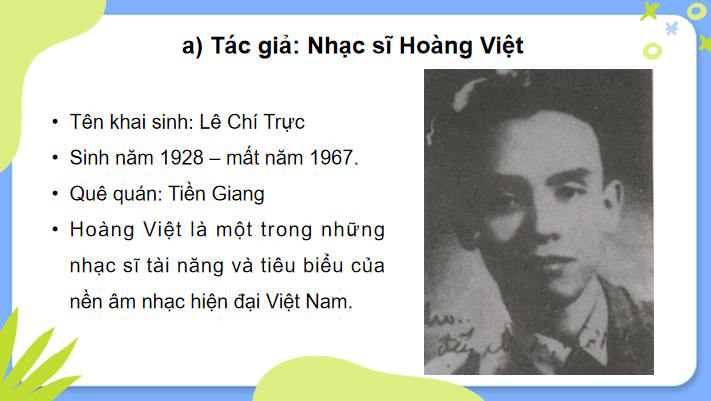 Giáo án Âm nhạc 7 Tiết 7: Thường thức âm nhạc: Nhạc sĩ Hoàng Việt và ca khúc Nhạc rừng. Ôn bài hát - Vì cuộc sống tươi đẹp