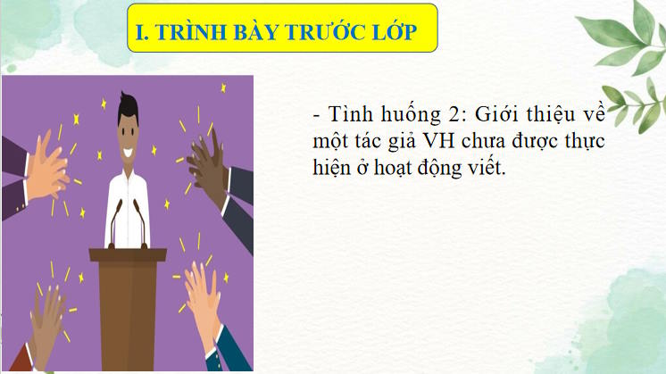 Thuyết trình về một tác giả văn học