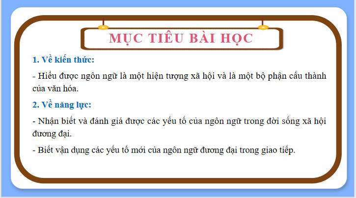 Vận dụng các yếu tố mới của ngôn ngữ trong giao tiếp
