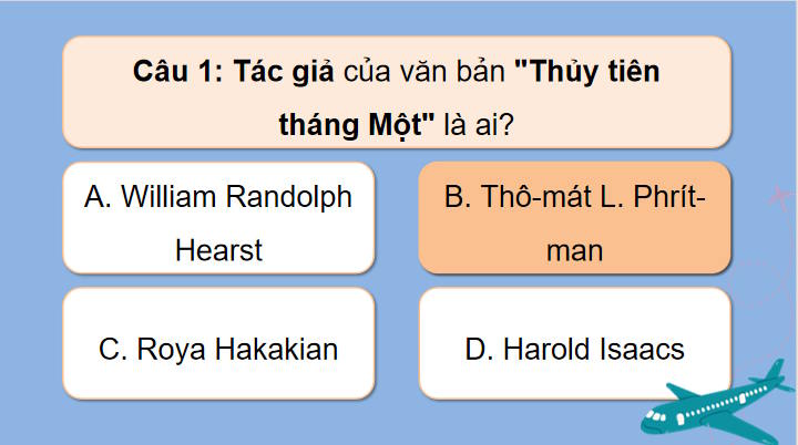 Trò chơi khởi động Ngữ văn 7: Thuỷ tiên tháng Một