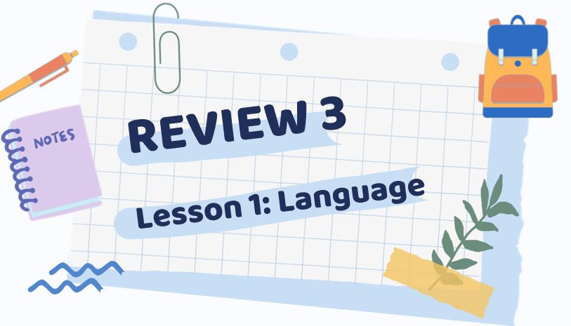 Tiếng Anh 8 Review 3: Language