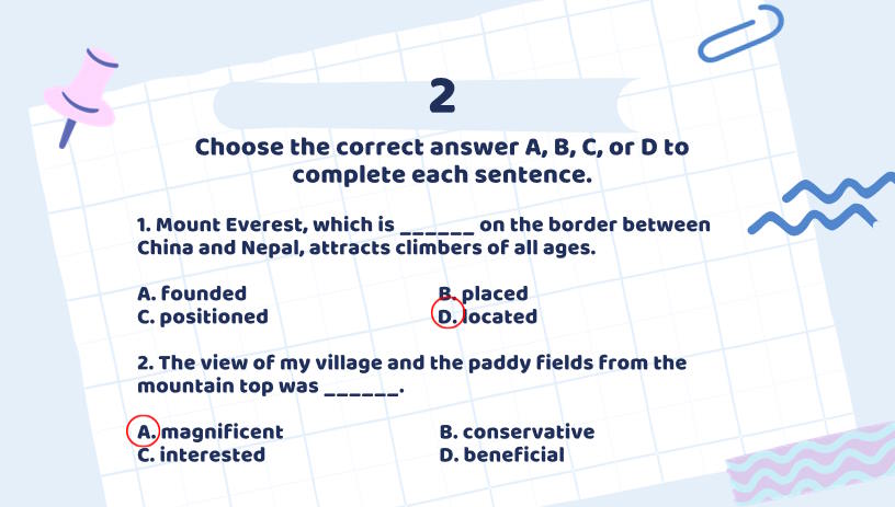 Tiếng Anh 8 Review 3: Language