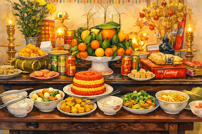 Lễ vật cúng giao thừa 2026