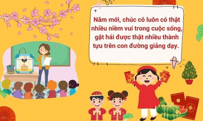 Lời chúc Tết thầy cô đáng giảng dạy