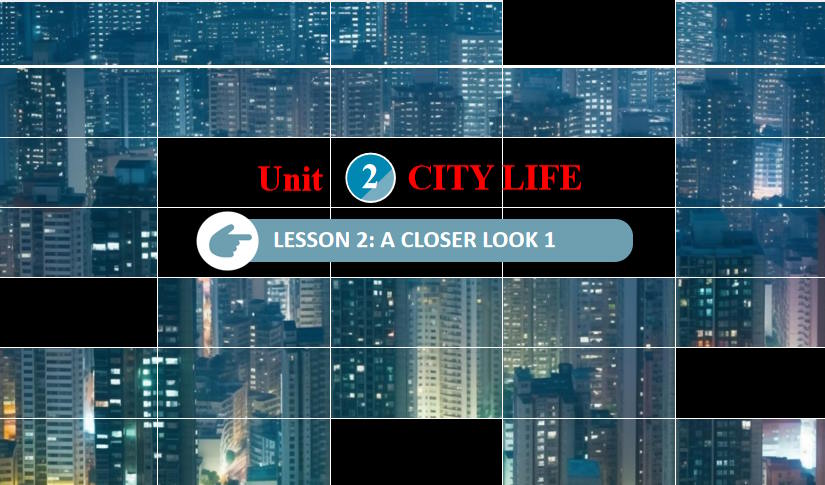 Giáo án Tiếng Anh 9 Unit 2 A Closer Look 1