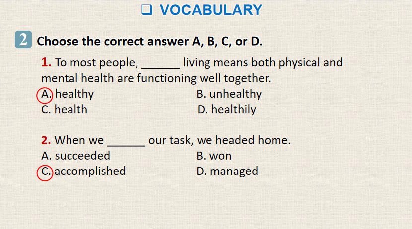 Giáo án Tiếng Anh 9 Unit 3 Looking Back