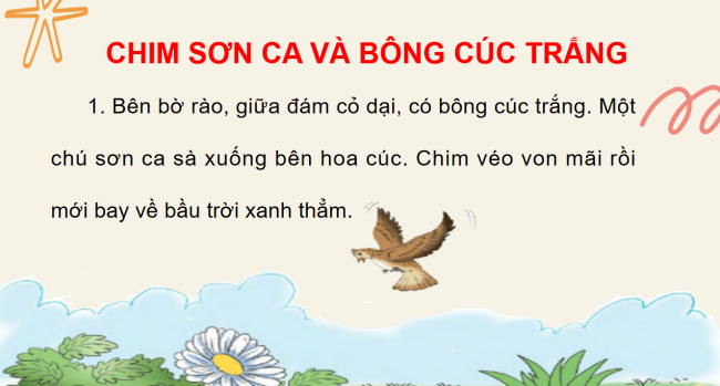 PowerPoint Tiếng Việt 2 Bài 24: Chim sơn ca và bông cúc trắng