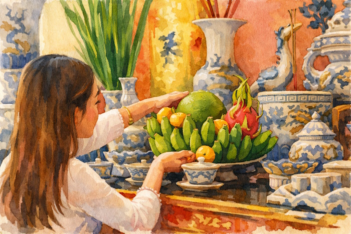 Bài cúng mùng 1 Tết - Cúng thần linh và gia tiên