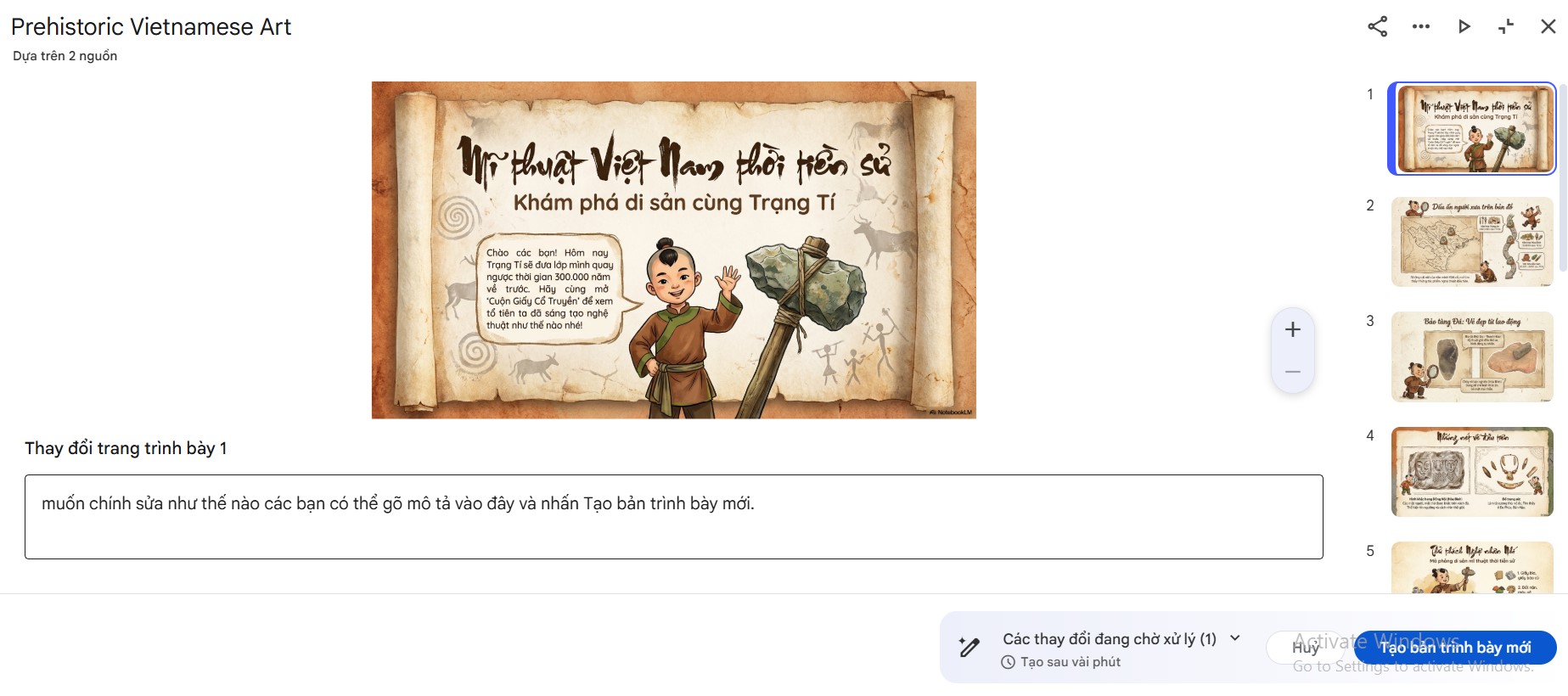 Tạo slide bằng NotebookLM và Canva