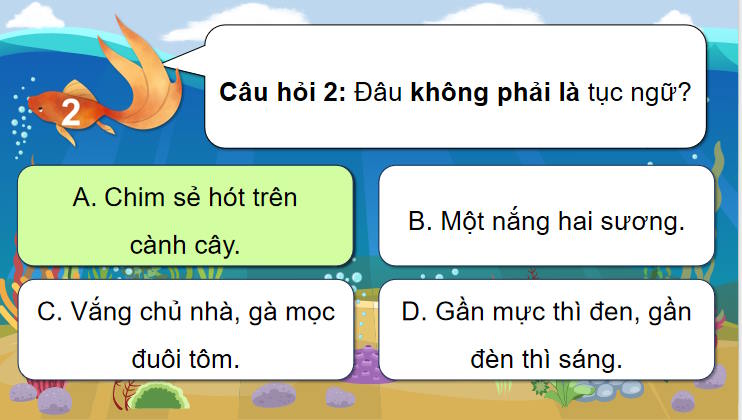 Trò chơi khởi động Ngữ văn 7: Một số câu tục ngữ Việt Nam