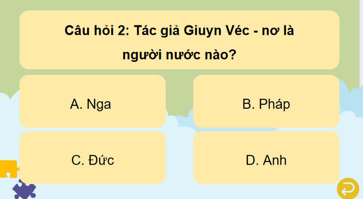 Trò chơi khởi động Ngữ văn 7: Cuộc chạm trán trên đại dương
