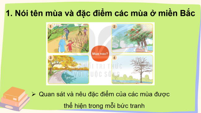 PowerPoint Tiếng Việt 2 Bài 2: Mở rộng vốn từ về các mùa. Dấu chấm, dấu chấm hỏi