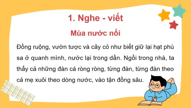 PowerPoint Tiếng Việt 2 Bài 2: Nghe - viết Mùa nước nổi