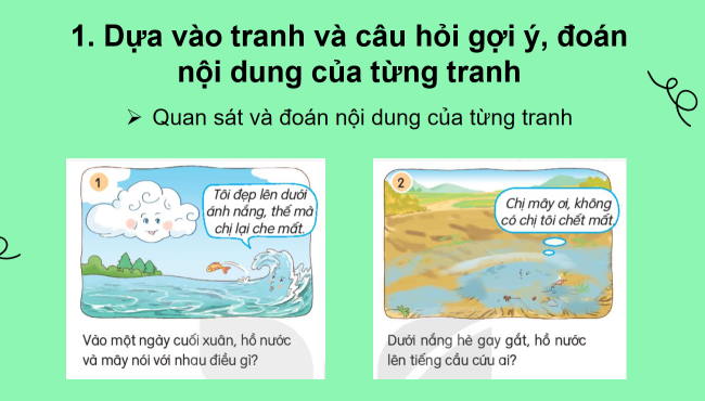 PowerPoint Tiếng Việt 2 Bài 3: Kể chuyện Hồ nước và mây