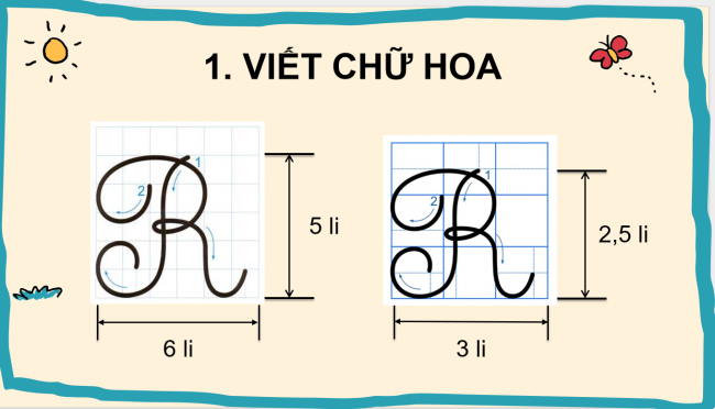 PowerPoint Tiếng Việt 2 Bài 3: Chữ hoa R