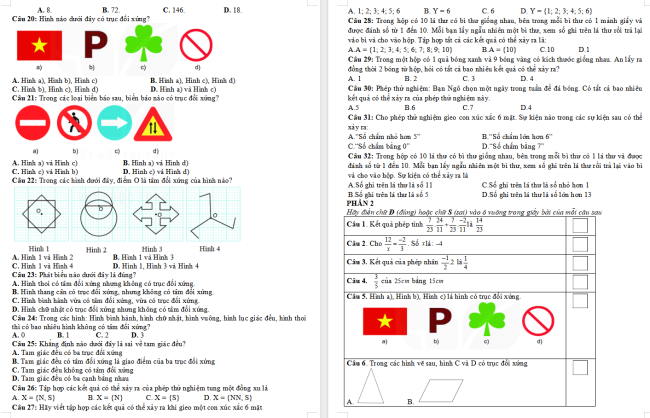 Đề cương ôn thi giữa học kì 2 môn Toán 6
