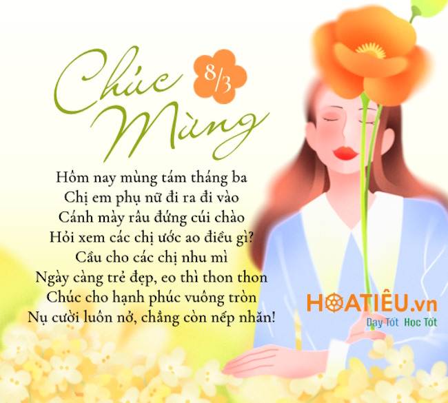 Thơ 8/3 tặng chị em phụ nữ