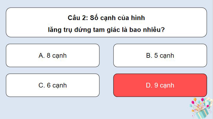 Toán 7: Hộp quà và chân đế lịch để bàn của em 