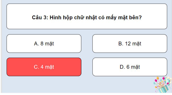 Toán 7: Hộp quà và chân đế lịch để bàn của em 