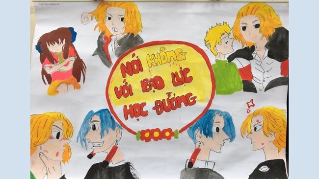 Vẽ tranh chủ đề bạo lực học đường
