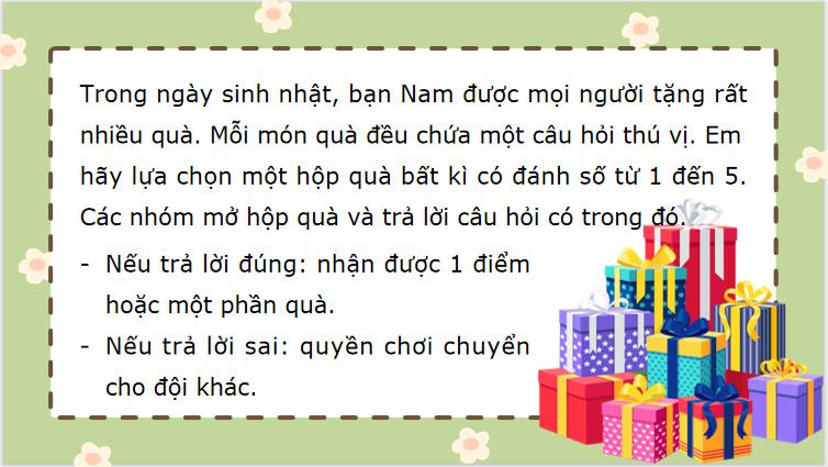 Trò chơi khởi động Ngữ văn 7 Học kì 2