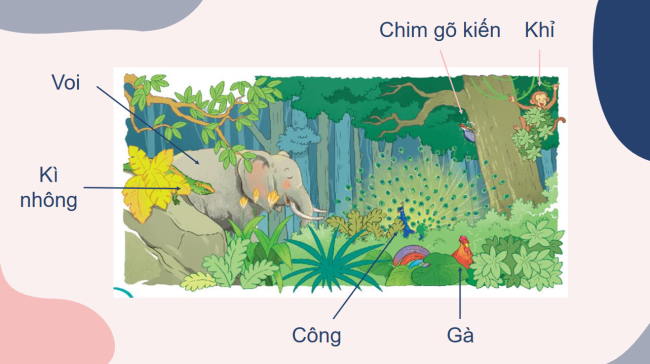 PowerPoint Tiếng Việt 2 Bài 10: Mở rộng vốn từ về muông thú. Dấu chấm, dấu chấm hỏi, dấu chấm than