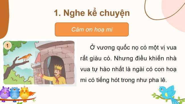 PowerPoint Tiếng Việt 2 Bài 9: Kể chuyện Cảm ơn họa mi