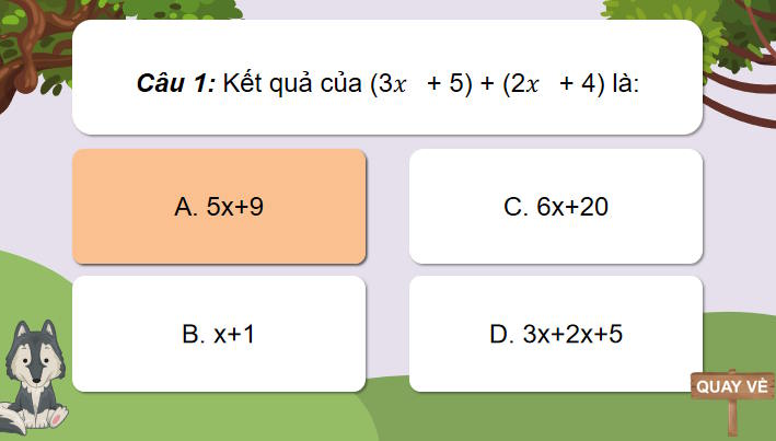 Trắc nghiệm Toán 7 Bài tập cuối chương 7