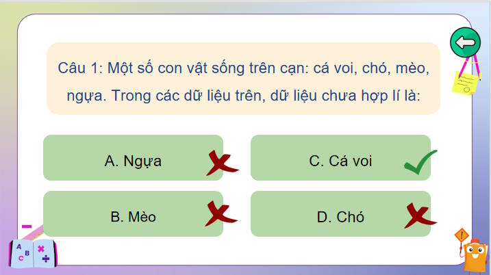 Trò chơi khởi động Toán 7 Bài 17 Thu thập và phân loại dữ liệu