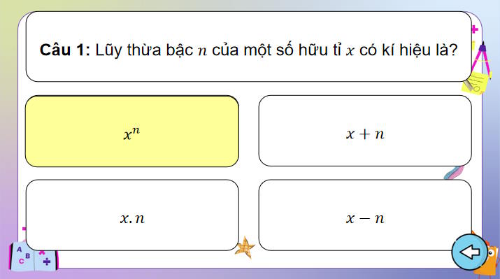 Trò chơi khởi động Toán 7 Bài 3 Tập hợp các số hữu tỉ