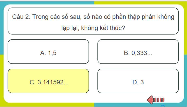 Trò chơi khởi động Toán 7 Bài 6 Tập hợp các số hữu tỉ
