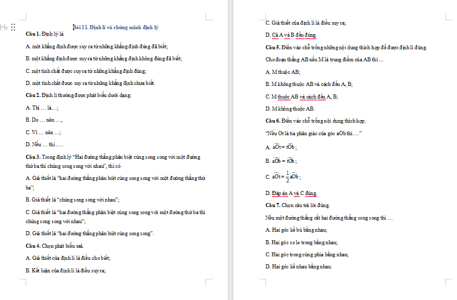 Bài tập Toán 7 Bài 11 Tập hợp các số hữu tỉ